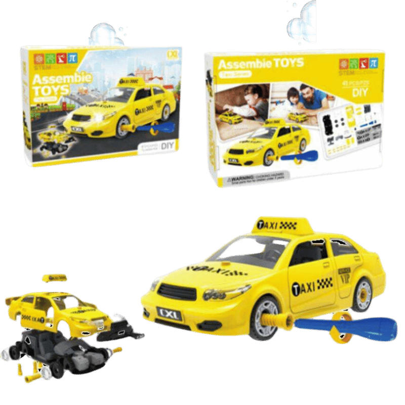 SET CARRO TAXI DE LLANTAS DESMONTABLES 2